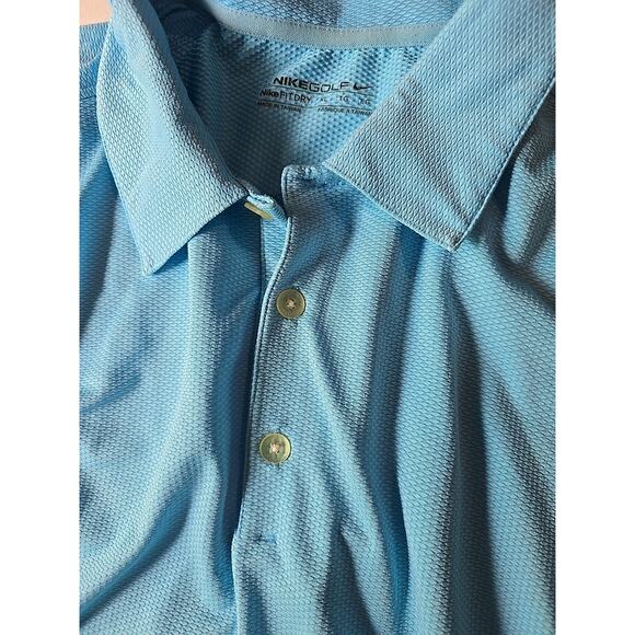 Nike Golf Polo Men's Large Navy Blue Short Sleeve Three‎ Button NWT - Picture 3 of 5
